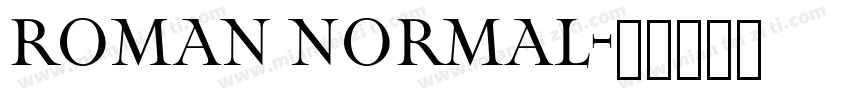 Roman Normal字体转换